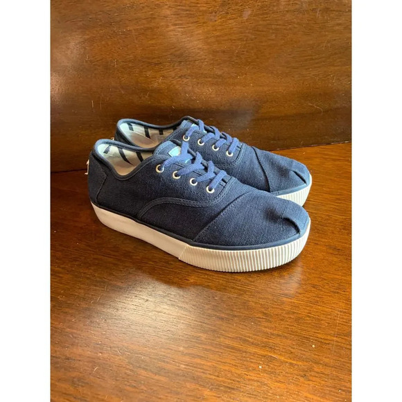 TOMS Shoes - Toms Condones Boardwalk Lace Up Sneaker Shoes Womens 9 Chunky Gorp Grandma Core